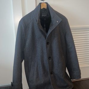 Andrew Marc New York charcoal gray wool coat size men medium